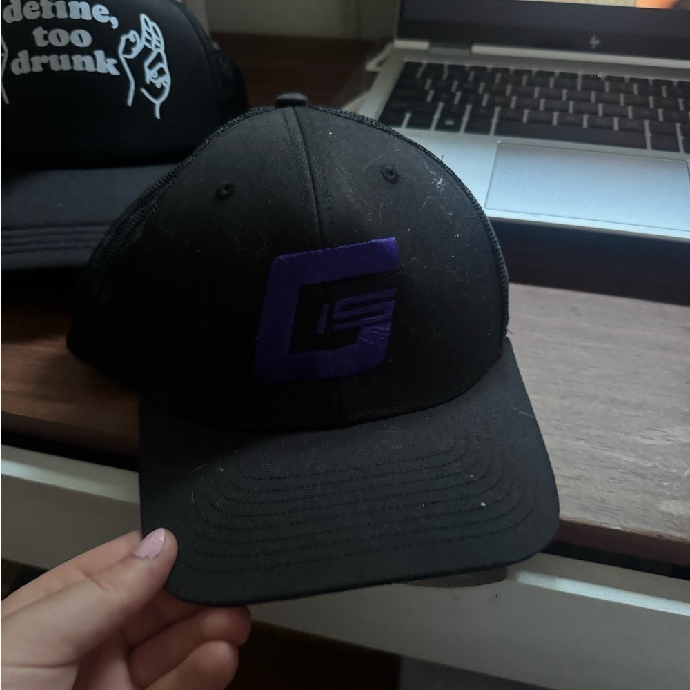 Black & Purple Logo Baseball Cap Adjustable Unisex Gait Lacrosse hat